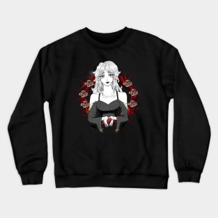 Young Woman with a Human Heart Crewneck Sweatshirt